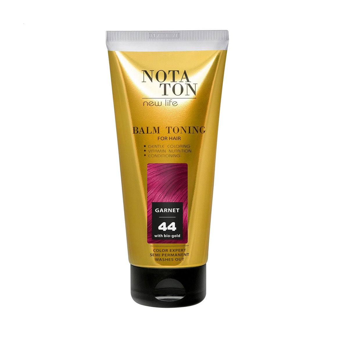 Тонувальний бальзам для волосся Notaton New Life Balm Toning з біо-золотом, 44 Гранат, 150 мл